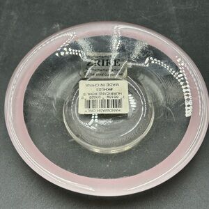 Zrike Pink and clear glass candle holder